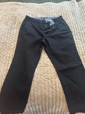 Tommy Hilfiger Black Cropped Stretch Chino Pants